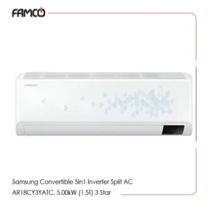 Samsung Convertible 5in1 Inverter Split AC AR18CY3YATC, 5.00kW (1.5T) 3 Star