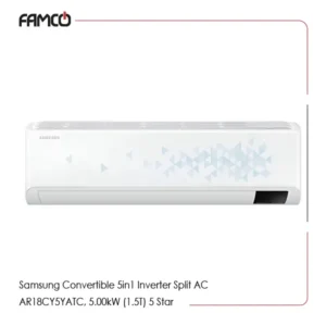 Samsung Convertible 5in1 Inverter Split AC AR18CY5YATC, 5.00kW (1.5T) 5 Star