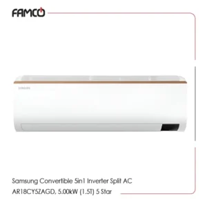 Samsung Convertible 5in1 Inverter Split AC AR18CY5ZAGD, 5.00kW (1.5T) 5 Star