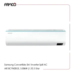 Samsung Convertible 5in1 Inverter Split AC AR18CYNZBGE (1.5T) 5 Star