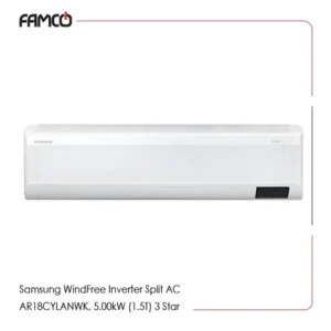 Samsung WindFree Inverter Split AC AR18CYLANWK, 5.00kW (1.5T) 3 Star