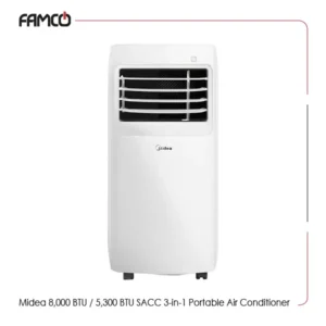 Midea 8,000 BTU / 5,300 BTU SACC 3-in-1 Portable Air Conditioner