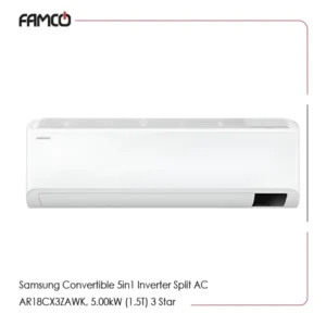 Samsung Convertible 5in1 Inverter Split AC (Hot & Cold) AR18CX3ZAWK, 5.00kW (1.5T) 3 Star air conditioner