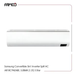 Samsung Convertible 5in1 Inverter Split AC AR18CYNZABE, 5.00kW (1.5T) 5 Star air conditioner