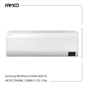 Samsung WindFree Inverter Split AC AR18CY3ARWK, 5.00kW (1.5T) 3 Star air conditioner