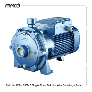 Pedrollo 2CPm 25/14A Single Phase Twin-impeller Centrifugal Pump