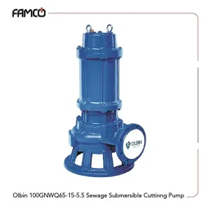 Olbin 100GNWQ65-15-5.5 Submersible Sewage Cuttinng Pump