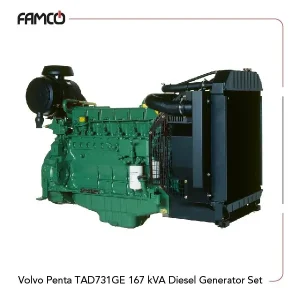 Volvo Penta TAD731GE 167 kVA Diesel Generator Set