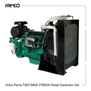 Volvo Penta TAD734GE 278KVA Diesel Generator Set