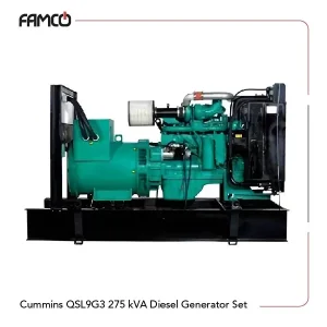 Cummins QSL9G3 275 kVA Diesel Generator Set