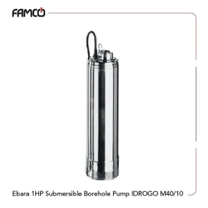 Ebara 1HP Submersible Borehole Pump IDROGO M40/10