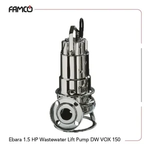 Ebara 1.5 HP Wastewater Lift Pump DW VOX 150