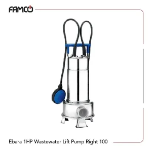 Ebara 1HP Wastewater Lift Pump Right 100