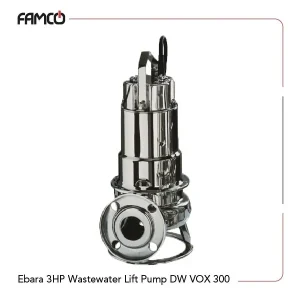Ebara 3HP Wastewater Lift Pump DW VOX 300