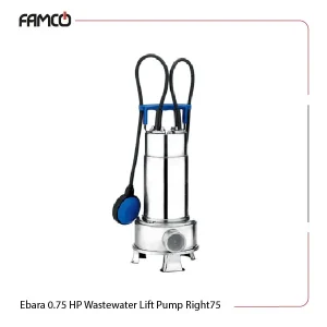 Ebara 0.75 HP Wastewater Lift Pump Right75