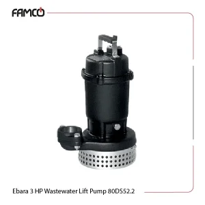 Ebara 3 HP Wastewater Lift Pump 80DS52.2