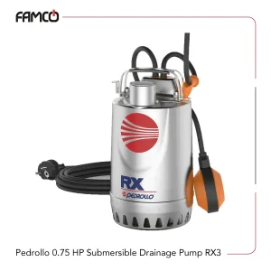 Pedrollo 0.75 HP Submersible Drainage Pump RX3