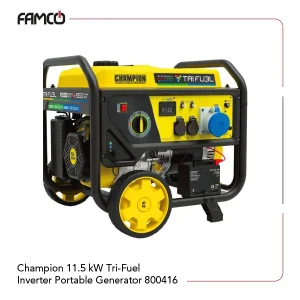 Champion 11.5 kW Tri-Fuel Inverter Portable Generator 800416