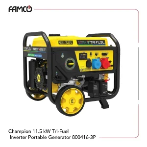Champion 11.5 kW Tri-Fuel Inverter Portable Generator 800416-3P