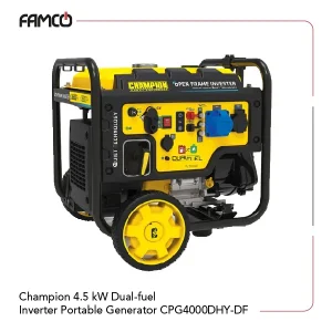 Champion 4.5 kW Dual-fuel Inverter Portable Generator CPG4000DHY-DF