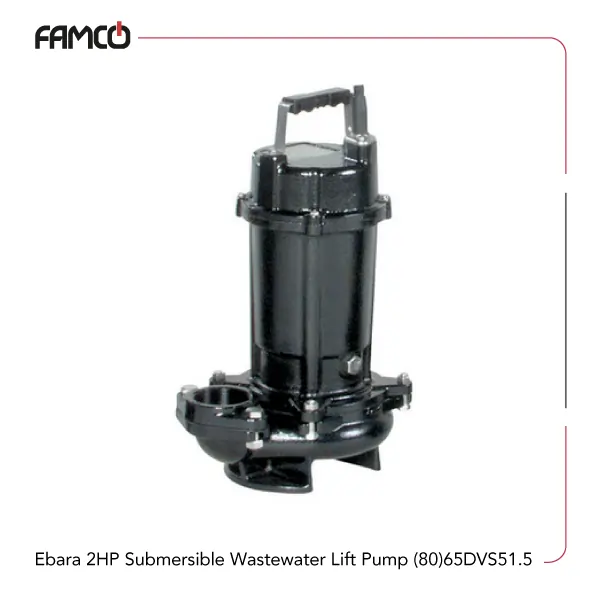 Ebara 2HP Submersible Wastewater Lift Pump (80)65DVS51.5