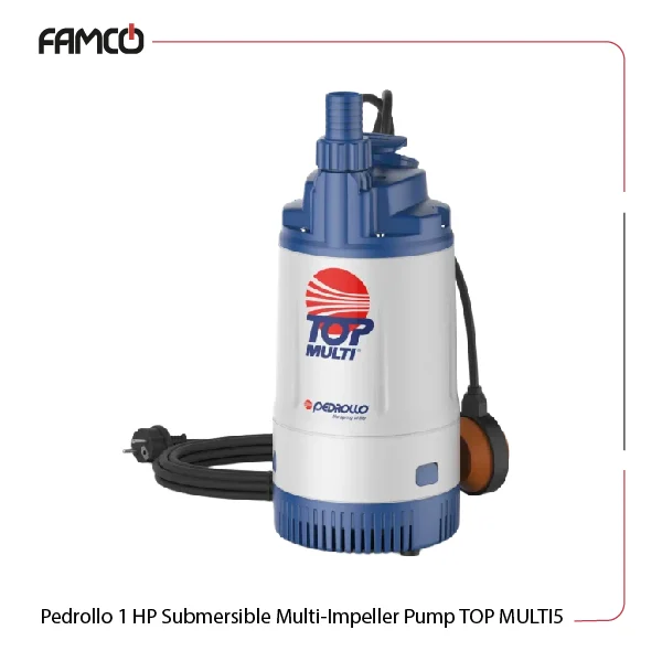 Pedrollo 1 HP Submersible Multi-Impeller Pump TOP MULTI5