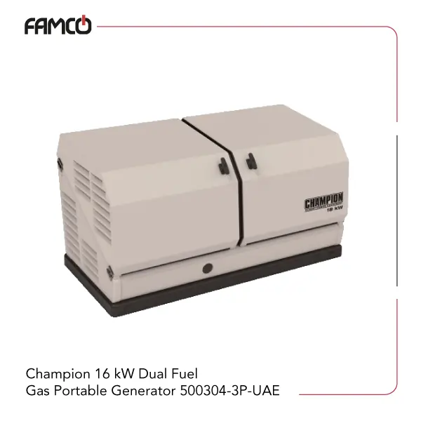 Champion 16 kW Dual Fuel Gas Portable Generator 500304-3P-UAE