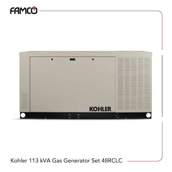 Kohler 113 kVA Gas Generator Set 48RCLC