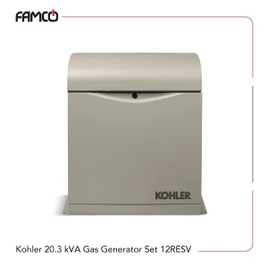 Kohler 20.3 kVA Gas Generator Set 12RESV