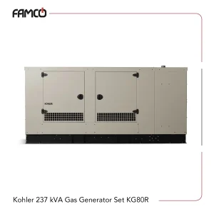 Kohler 237 kVA Gas Generator Set KG80R