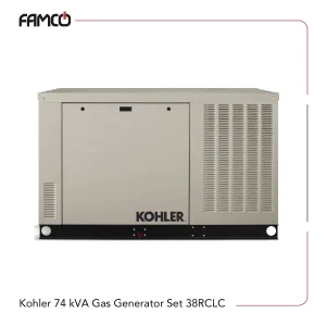Kohler 74 kVA Gas Generator Set 38RCLC