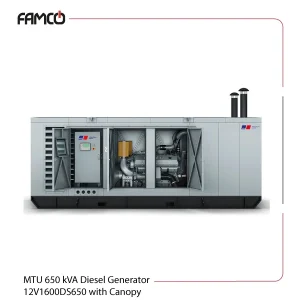 MTU 650 kVA Diesel Generator Set 12V1600DS650
