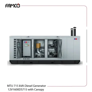 MTU 715 kVA Diesel Generator Set 12V1600DS715