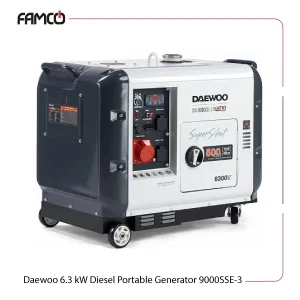Daewoo 6.3 kW Diesel Portable Generator 9000SSE-3