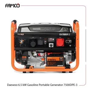 Daewoo 6.5 kW Gasoline Portable Generator 7500DPE-3