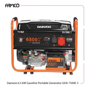 Daewoo 6.5 kW Gasoline Portable Generator GDA 7500E-3