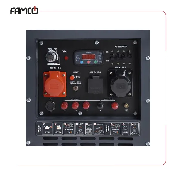 Daewoo 8 kW Diesel Portable Generator DDAE 11000DSE-3 Control Panel