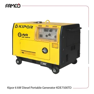 Kipor 6 kW Diesel Portable Generator KDE7500TD