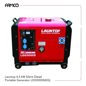 Launtop 4.5 kW Silent Diesel Portable Generator LDG5000S(KQ)