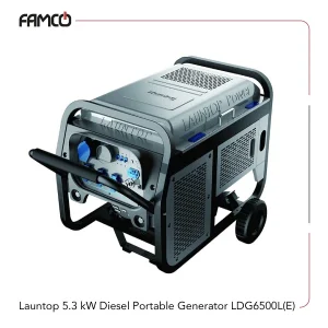 Launtop 5.3 kW Diesel Portable Generator LDG6500L(E)