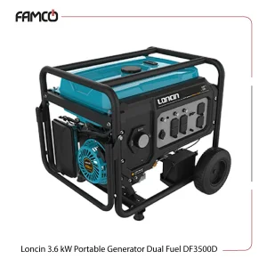 Loncin 3.6 kW Portable Generator Dual Fuel DF3500D