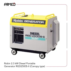 Robin 2.3 kW Diesel Portable Generator RGD2500S-II (Canopy type)