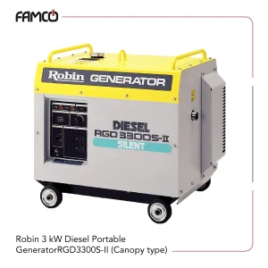 Robin 3 kW Diesel Portable Generator RGD3300S-II (Canopy type)