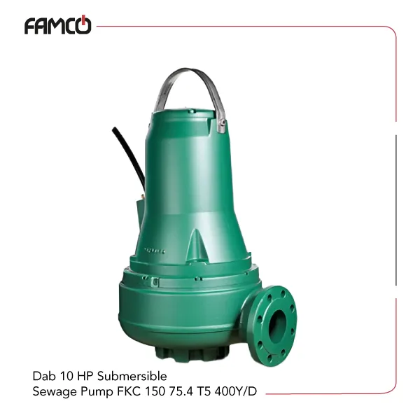Dab 10 HP Submersible Sewage Pump FKC 150 75.4 T5 400Y/D