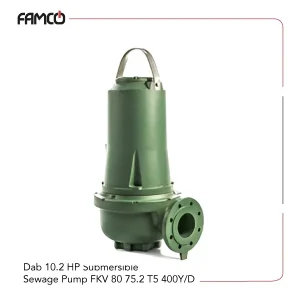 Dab 10.2 HP Submersible Sewage Pump FKV 80 75.2 T5 400Y/D