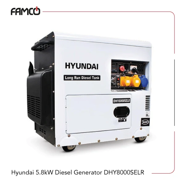 Hyundai-5.8kW-Diesel-Generator-DHY8000SELR-Series Hyundai 5.8 kW Diesel Generator DHY8000SELR Series