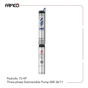 Pedrollo 15 HP Three-phase Submersible Pump 6SR 36/11