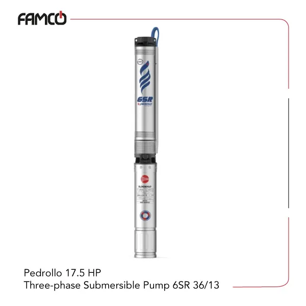 Pedrollo-17.5-HP-Three-phase-Submersible-Pump-6SR-36-13 Pedrollo 17.5 HP Three-phase Submersible Pump 6SR 36/13