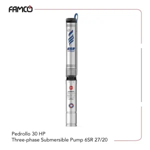 Pedrollo 30 HP Three-phase Submersible Pump 6SR 27/20