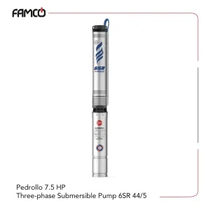 Pedrollo 7.5 HP Three-phase Submersible Pump 6SR 44/5